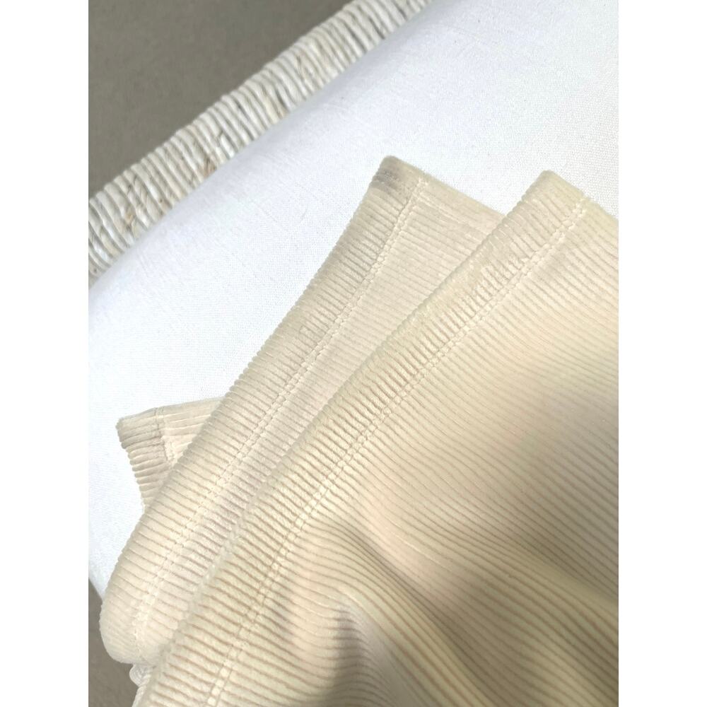 NWT MARINE LAYER Velour
Corduroy Flare Pants L Cream Ribbed Wide Leg High - Picture 12 of 12